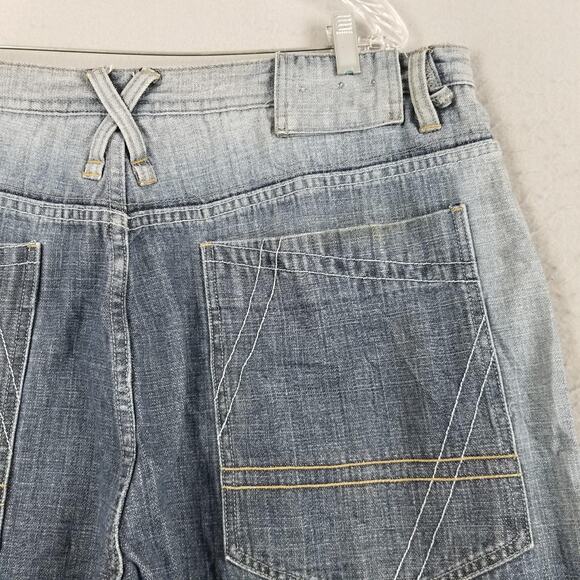 Phat Farm Jeans Mens 40x33 Blue Carpenter Loose Fit Baggy 90's Retro FLAWED - Picture 11 of 16